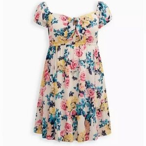 Torrid Mini Crinkle Gauze Puff Sleeve Skater Dress Size 2X NWT